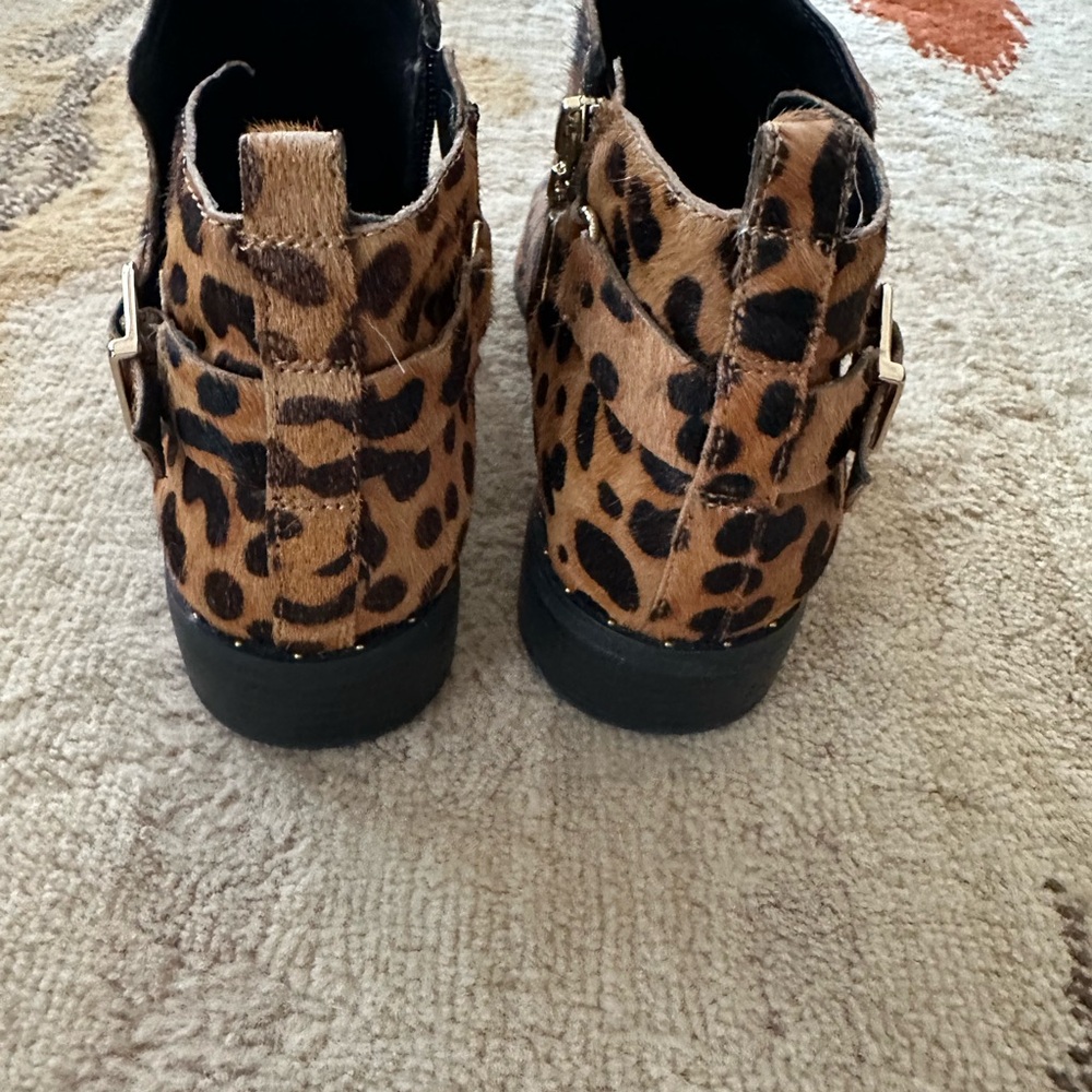 WOW EXCELLENT STEVEN BY STEVE MADDEN LEOPARD PRINT ANKLE BOOTS SHOES 8 - Picture 4 of 10